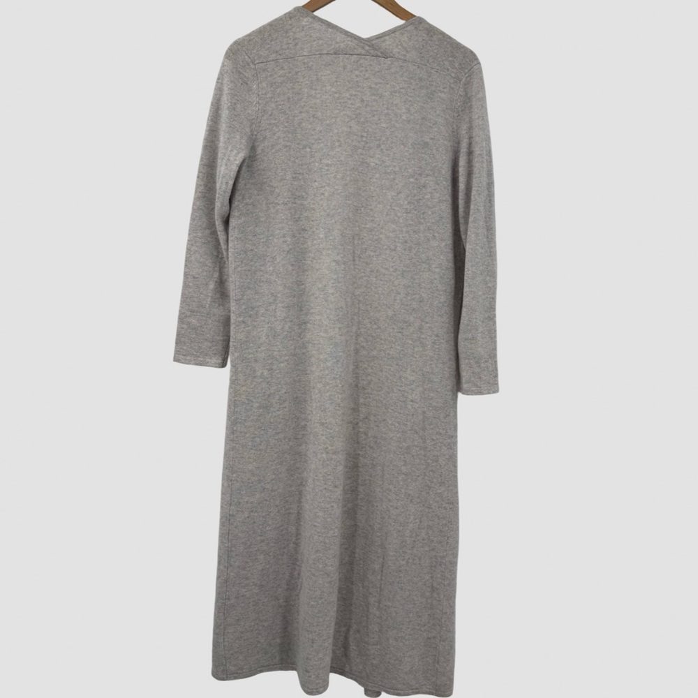 Garnet Hill Easy Cashmere Duster Cardigan in Gray | Size Medium - Picture 2 of 5